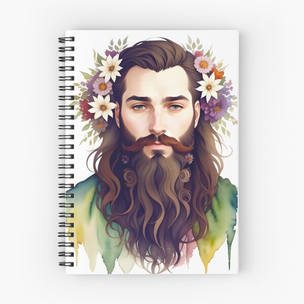 Item preview, Handsome Man with Flowers in His Beard designed and sold by Erika V..