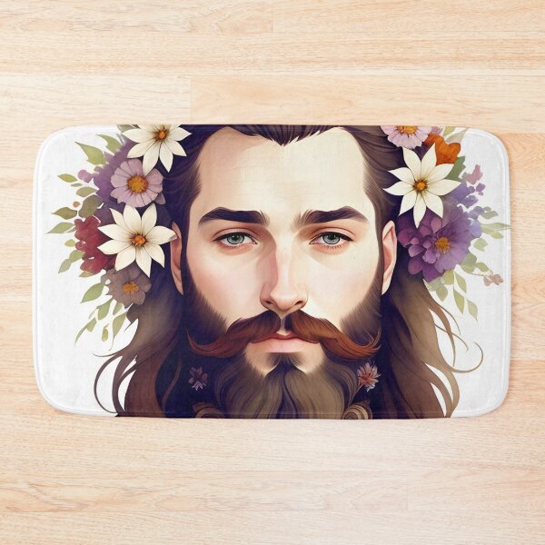 Item preview, Handsome Man with Flowers in His Beard designed and sold by Erika V..