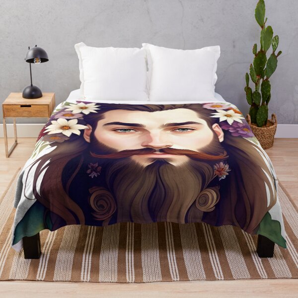 Item preview, Handsome Man with Flowers in His Beard designed and sold by Erika V..