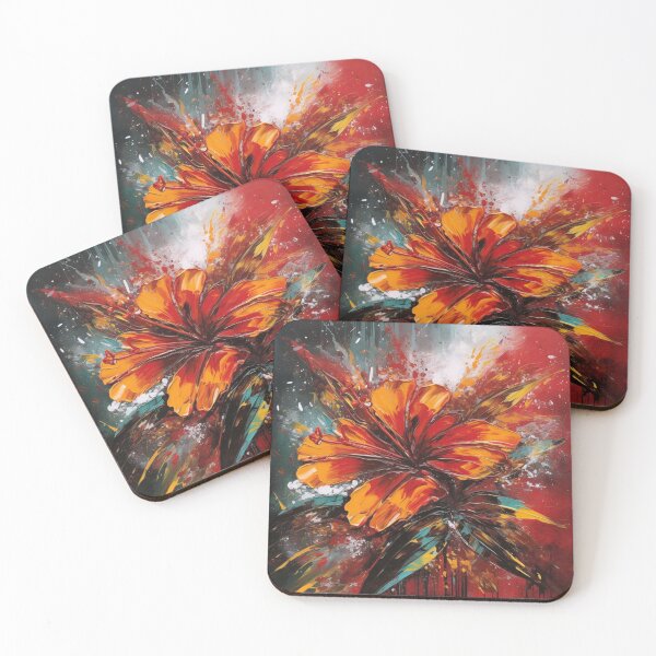 Item preview, Colorful abstract flower pettern Color Nature Color decorative element Flowers Impressionism pop art designed and sold by PinkPinkArts.