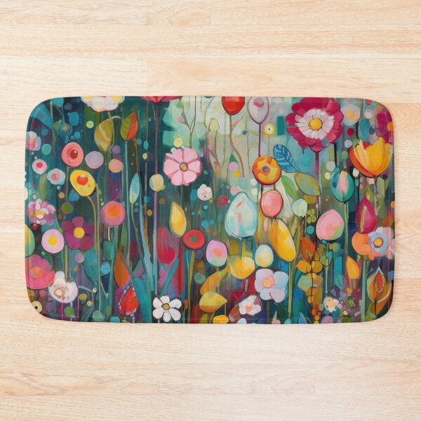 Item preview, Colorful abstract flower pettern Color Nature Color decorative element Flowers pop art designed and sold by PinkPinkArts.