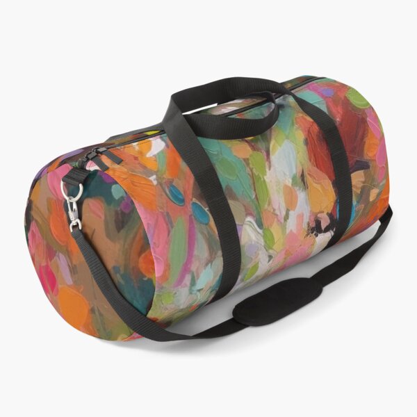 Item preview, Colorful abstract flower pettern Color decorative element Nature Pink flowers Orange lilies Green leaves designed and sold by PinkPinkArts.