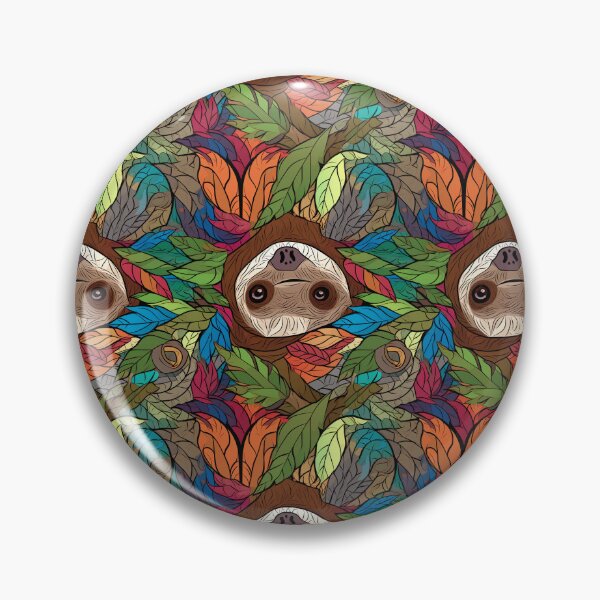 Item preview, Vibrant and Charming Sloth Pattern for a Colorful Twist designed and sold by Retro-ArtDeco.