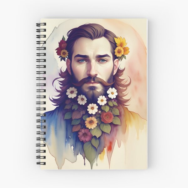 Item preview, Handsome Man with Flowers in His Beard designed and sold by Erika V..
