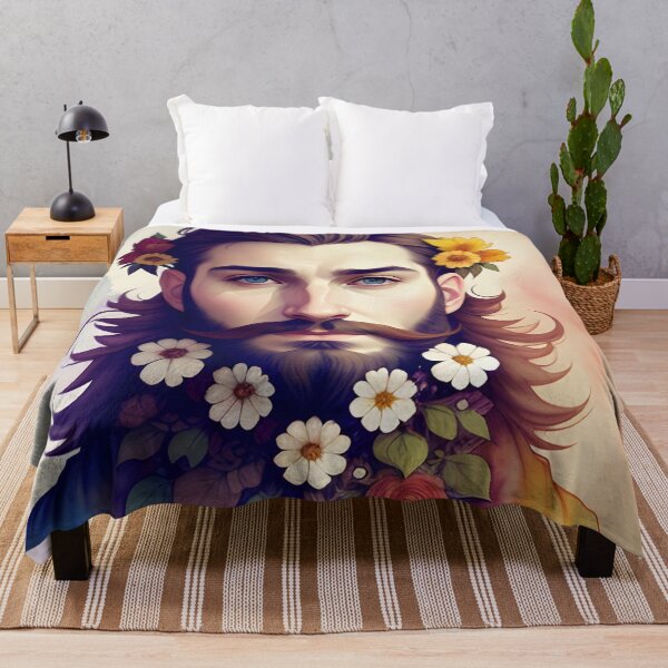 Item preview, Handsome Man with Flowers in His Beard designed and sold by Erika V..