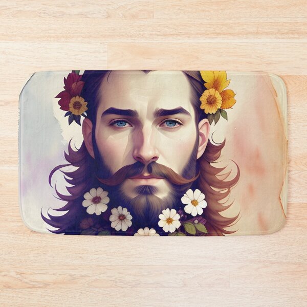 Item preview, Handsome Man with Flowers in His Beard designed and sold by Erika V..