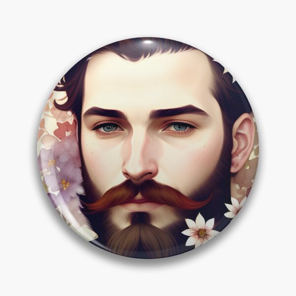 Item preview, Handsome Man with Flowers in His Beard designed and sold by Erika V..