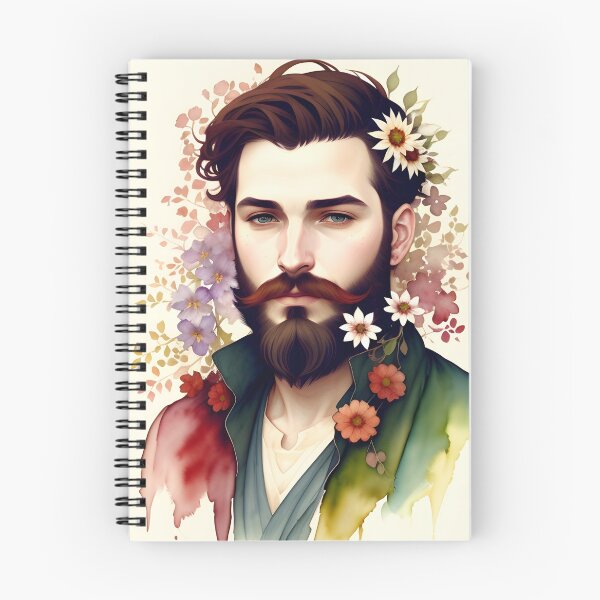 Item preview, Handsome Man with Flowers in His Beard designed and sold by Erika V..