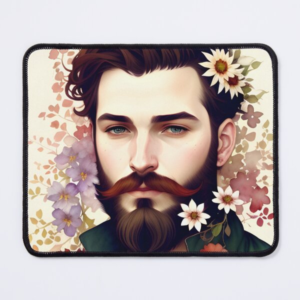 Item preview, Handsome Man with Flowers in His Beard designed and sold by Erika V..
