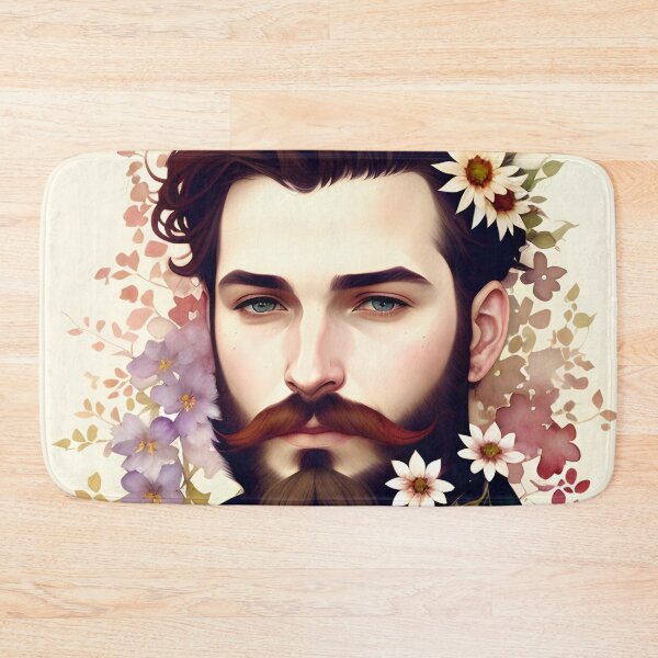Item preview, Handsome Man with Flowers in His Beard designed and sold by Erika V..