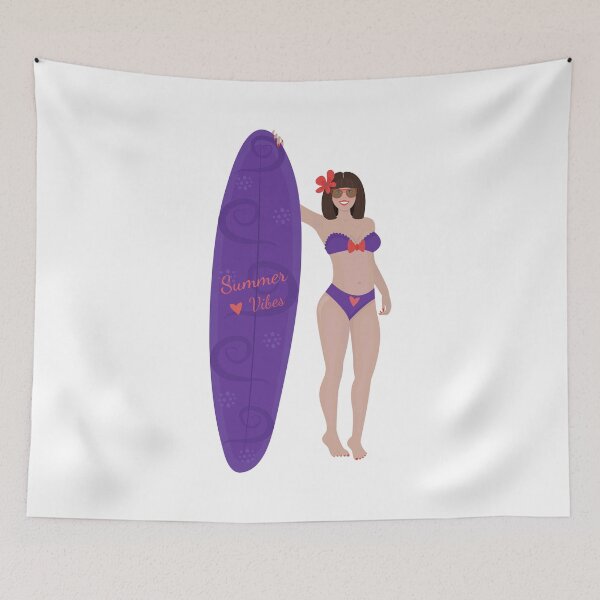 Item preview, Brunette woman with a sailboard designed and sold by OM-lova.