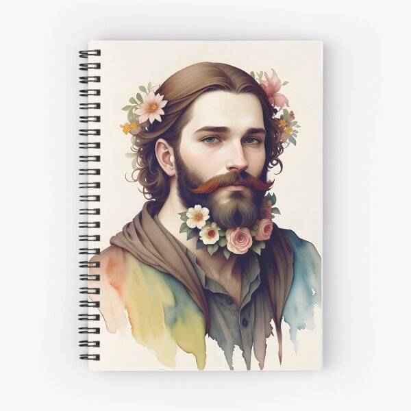 Item preview, Handsome Man with Flowers in His Beard designed and sold by Erika V..