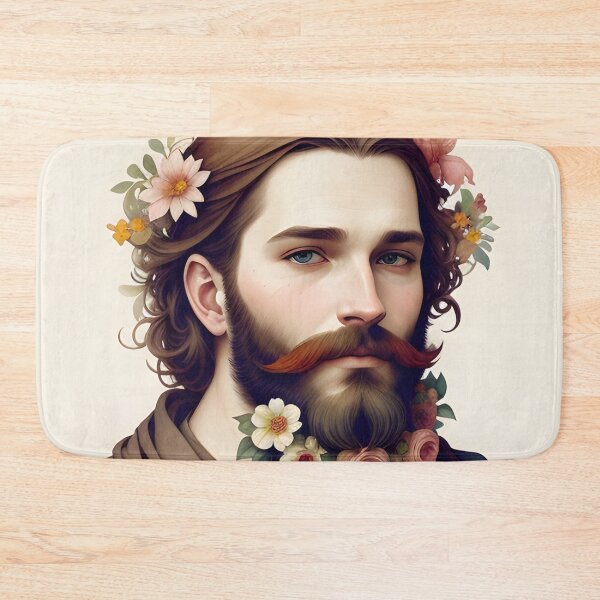 Item preview, Handsome Man with Flowers in His Beard designed and sold by Erika V..