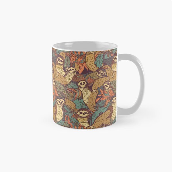 Item preview, Trippy and Colorful Sloth Pattern | Retro Art for Sloth Enthusiasts designed and sold by Retro-ArtDeco.