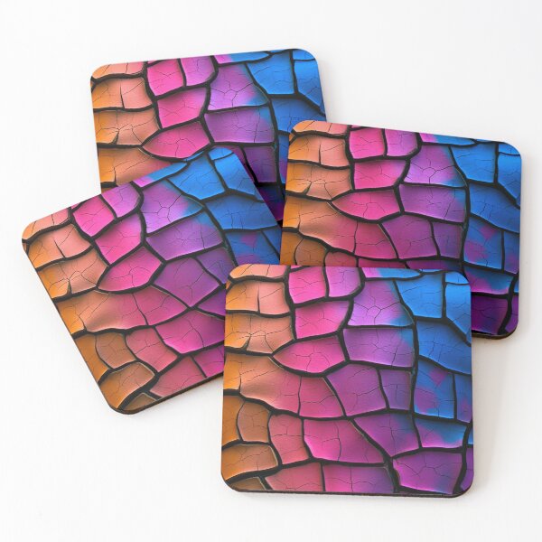 Item preview, Colorful abstract background pettern Color decorative element Geometric pop art Rainbow cracks designed and sold by PinkPinkArts.