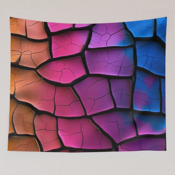 Item preview, Colorful abstract background pettern Color decorative element Geometric pop art Rainbow cracks designed and sold by PinkPinkArts.