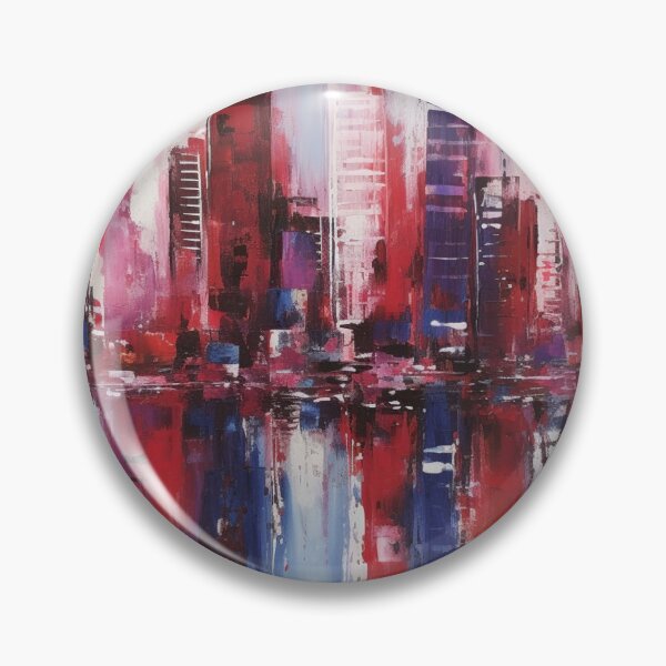 Item preview, Colorful abstract pettern Color print Decorative element Geometric pop art Сityscape  Impressionism designed and sold by PinkPinkArts.