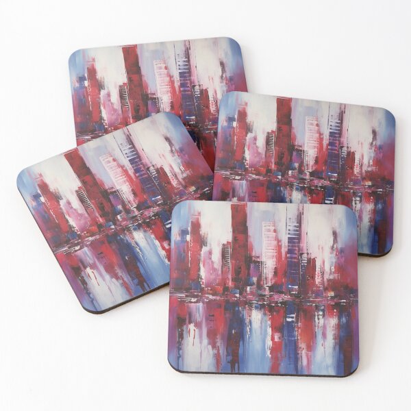 Item preview, Colorful abstract pettern Color print Decorative element Geometric pop art Сityscape  Impressionism designed and sold by PinkPinkArts.
