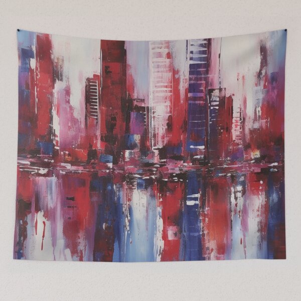 Item preview, Colorful abstract pettern Color print Decorative element Geometric pop art Сityscape  Impressionism designed and sold by PinkPinkArts.
