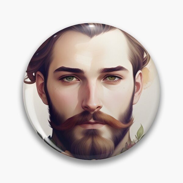 Item preview, Handsome Man with Flowers in His Beard designed and sold by Erika V..