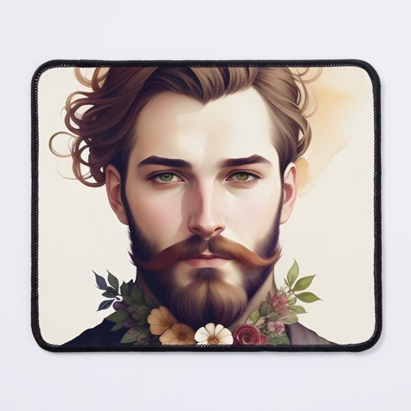 Item preview, Handsome Man with Flowers in His Beard designed and sold by Erika V..