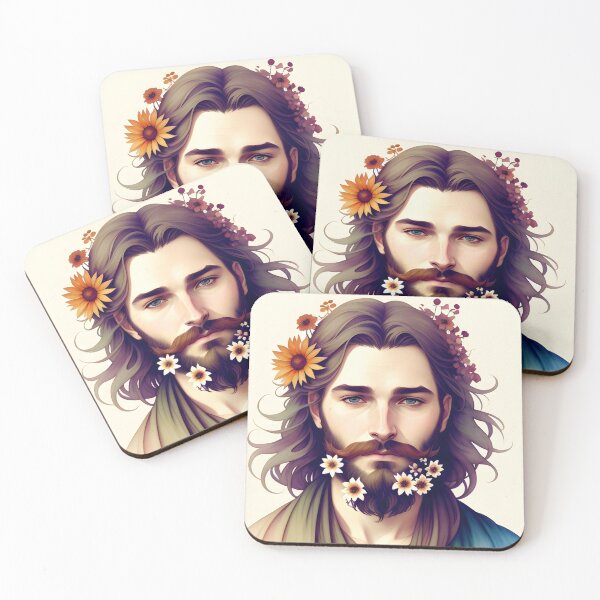 Item preview, Handsome Man with Flowers in His Beard designed and sold by Erika V..