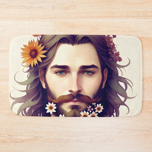 Item preview, Handsome Man with Flowers in His Beard designed and sold by Erika V..