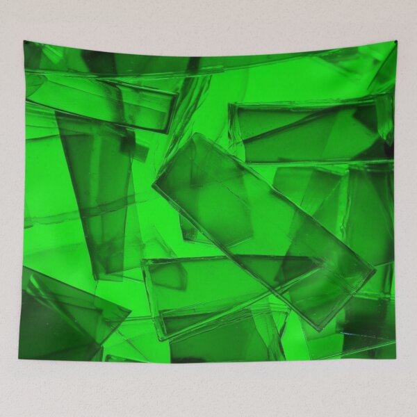 Item preview, Colorful abstract Green broken glass Geometric pop art Green designed and sold by PinkPinkArts.