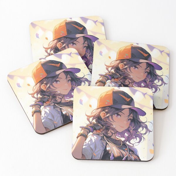 Item preview, Sporty Anime Girl surrounded by Confetti designed and sold by Basilix.