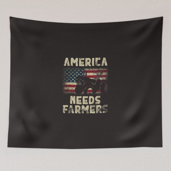 Item preview, America Needs Farmers Tractor American Flag designed and sold by LatoyaHHolloway.