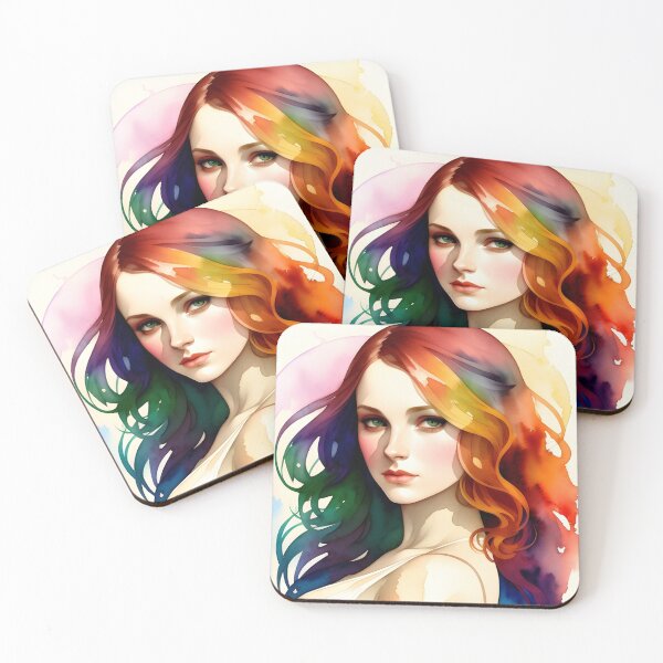 Item preview, Rainbow Pride Woman in Watercolor designed and sold by Erika V..