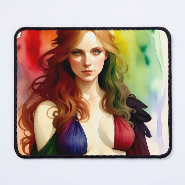 Item preview, Rainbow Pride Woman in Watercolor designed and sold by Erika V..