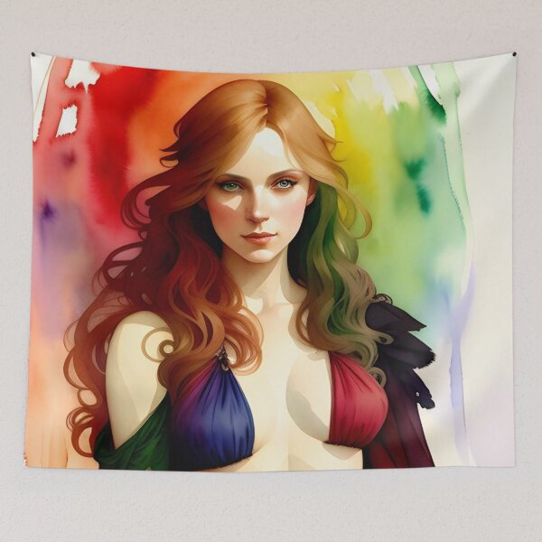 Item preview, Rainbow Pride Woman in Watercolor designed and sold by Erika V..