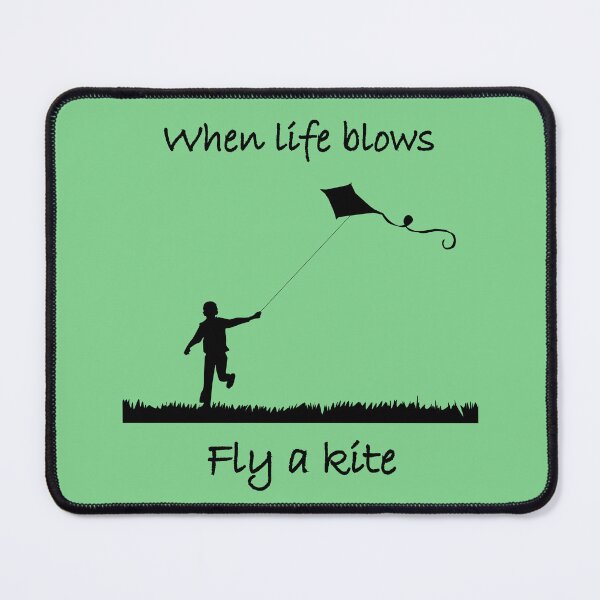 Item preview, When life blows fly a kite (light background) designed and sold by Jeeb-Arts.