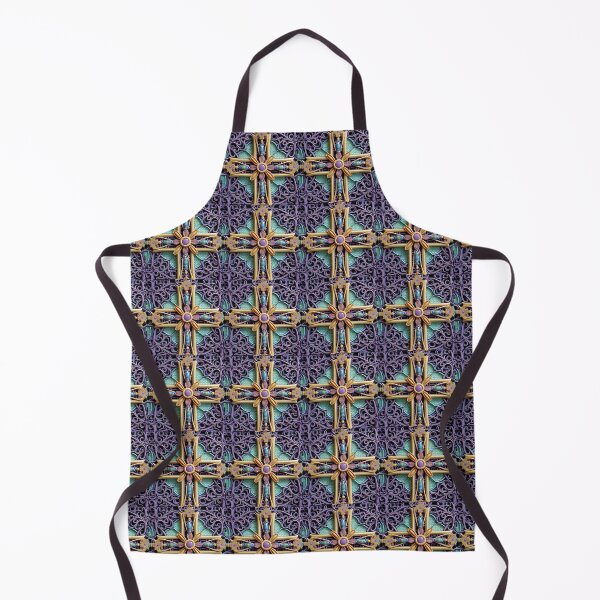 Aperçu de l'œuvre Purple, Teal, Yellow Design, Industrial Filigree, With Jewels créée et vendue par MiracleROLArt.