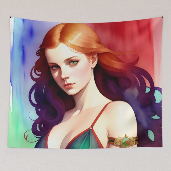 Item preview, Rainbow Pride Woman in Watercolor designed and sold by Erika V..