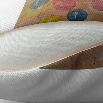 Coussin ''Lancé de ballons' : autre vue