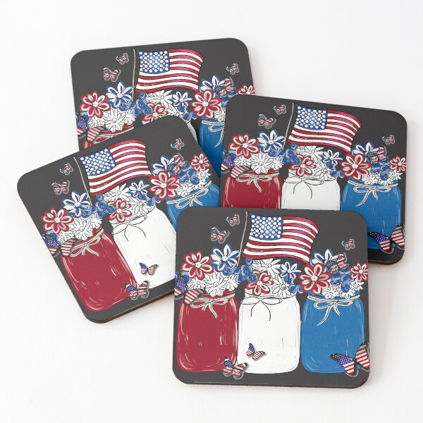 Item preview, American Patriot Flag Flowers Happy Independence Day designed and sold by KelleyWSchwartz.