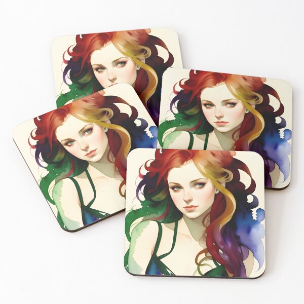 Item preview, Rainbow Pride Woman in Watercolor designed and sold by Erika V..