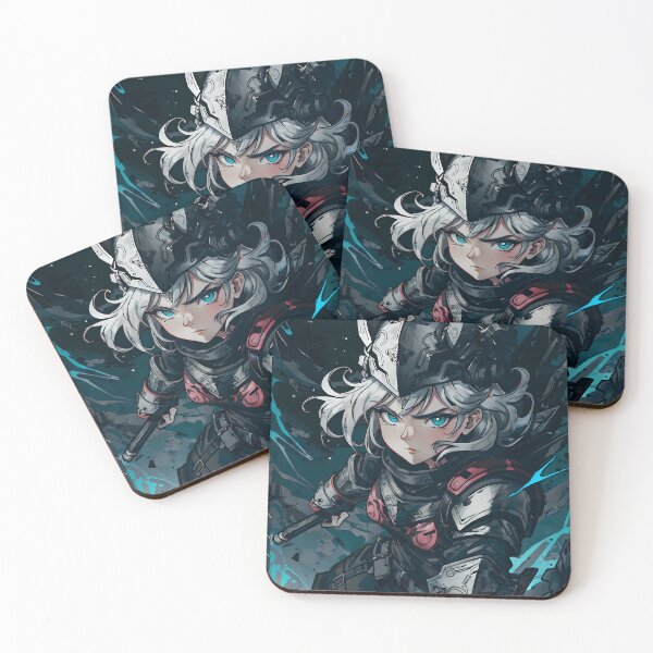 Item preview, Fierce Viking Anime Woman with Silver Armor designed and sold by ByteyCreatives.