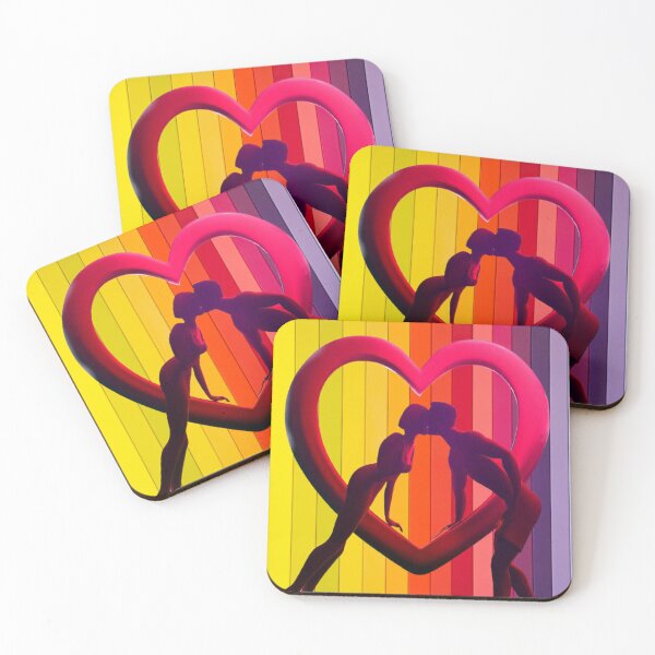 Item preview, Kiss of two people frame red heart tenderness passion love designed and sold by JaroDesign2023.