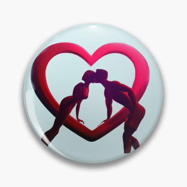 Item preview, Kiss of two people frame red heart tenderness passion love designed and sold by JaroDesign2023.