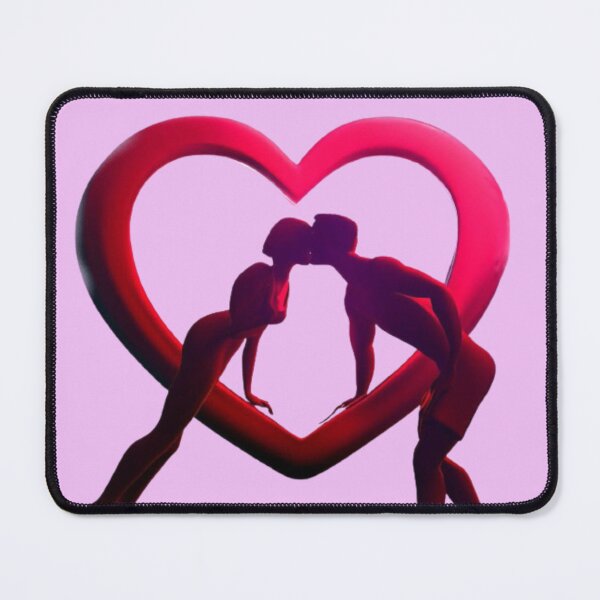 Item preview, Kiss of two people frame red heart tenderness passion love designed and sold by JaroDesign2023.