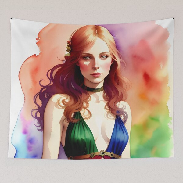 Item preview, Rainbow Pride Woman in Watercolor designed and sold by Erika V..
