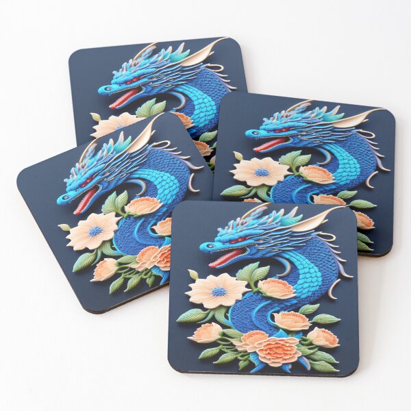 Item preview, Dragao com flores designed and sold by AdesivosTop.