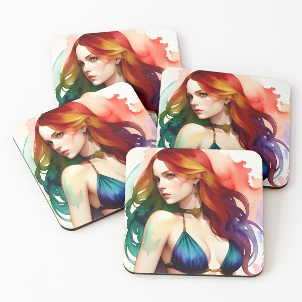 Item preview, Rainbow Pride Woman in Watercolor designed and sold by Erika V..