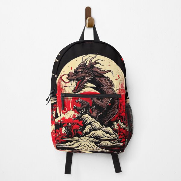 Item preview, Vintage Abstract Japanese Wall Art | Oriental Samurai Dragon Art designed and sold by Bored Elon.
