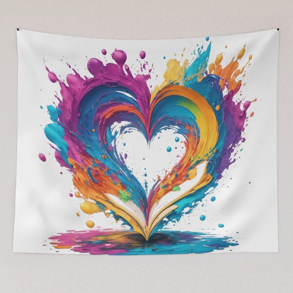 Item preview, Bookish Love: Pages Bound in a Heart of Knowledge designed and sold by WASjourney.