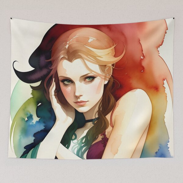 Item preview, Rainbow Pride Woman in Watercolor designed and sold by Erika V..