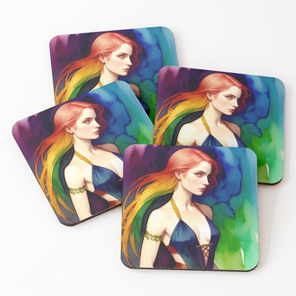 Item preview, Rainbow Pride Woman in Watercolor designed and sold by Erika V..